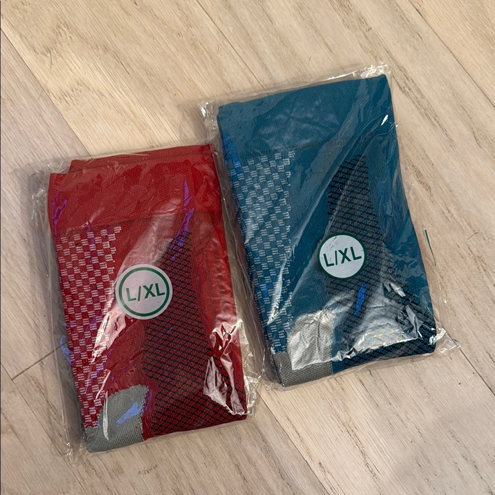 Red and Blue Compression Socks L/XL